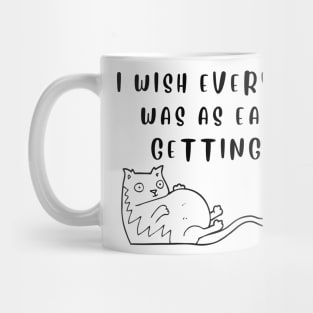 Funny Fat Cat - Cat illustration Mug